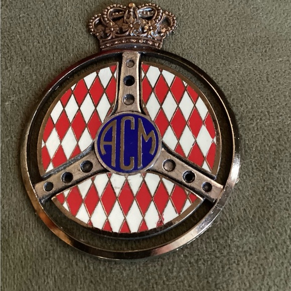 Vintage: ACM {Automobile Club De Monaco} Grill Badge. - Picture 3 of 8